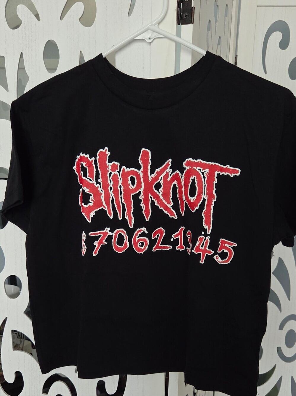 Slipknot Crop Top Band Tee Women's M NWOT Don't Ever Judge Me Heavy Metal Merch